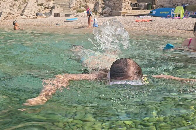 Makarska: 3 Island Speedboat Tour with Little Blue Cave & Lagoon - Stop 4: Zečevo Island and the Blue Lagoon vibe