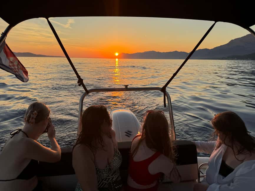 Makarska: Speedboat Sunset Tour to hidden bay on island Brač - Puntica Bay on Brač: Swimming, Snorkeling, and Beach Swing Views