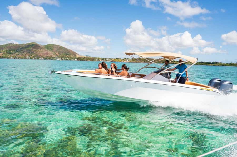 Mauritius: Speedboat Ile aux Cerfs, GRSE Waterfall, BBQ, Bar - Ile aux Cerfs beach time: lagoon swimming and the monkey reality