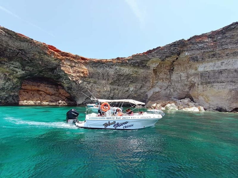 Mellieha: 1:00pm Speedboat round Comino Caves 2h Blue Lagoon - Quick hits before you go