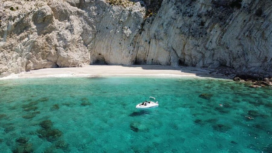 Palaiokastritsa: Coastline and Blue Caves Speedboat Tour - Liapades Bay: 1.5 hours to eat and actually enjoy a break