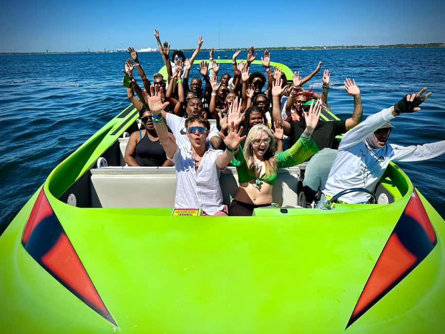 Panama City Beach: Xtreme Jet Boat Thrill Ride - Getting going fast: the two pickup and drop-off options