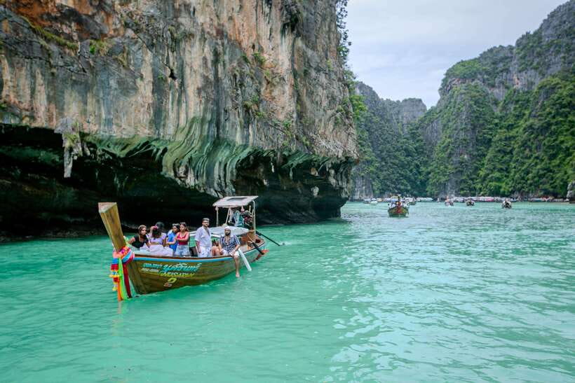 Phi Phi: Early Morning Speed Boat to Maya Bay - Viking Cave: the famous wall art viewpoint, kept brief
