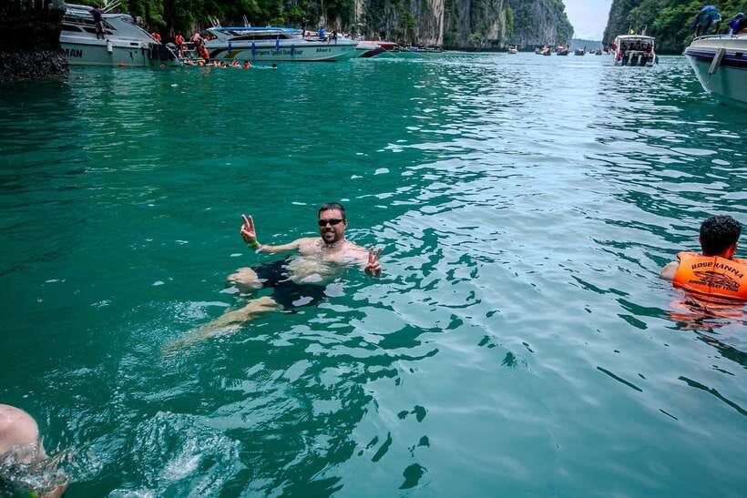 Phi Phi : Half Day By Speed Boat 4 hours Phi Phi Lay - Meeting at McDonald’s PP Island Krabi and getting geared up