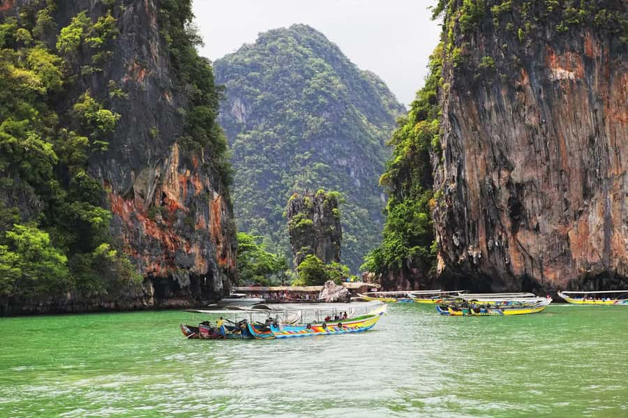 Phuket: James Bond Island Day Trip By SpeedBoat - Panak Island: Limestone Cliffs and Lagoon Views Early in the Day