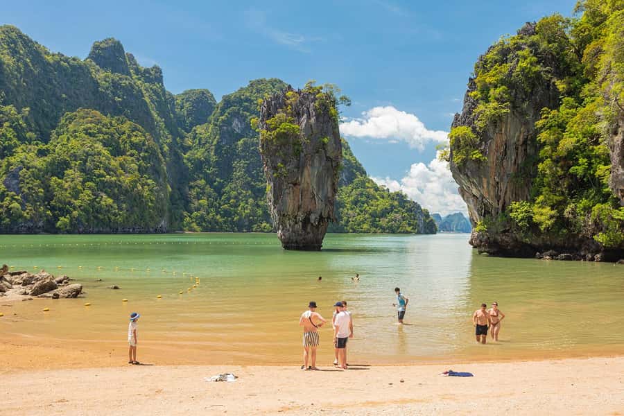 Phuket: Lazy Khao Phing Kan & Yao Islands Speedboat Day Tour - James Bond Island: classic, crowded, and still worth a quick moment