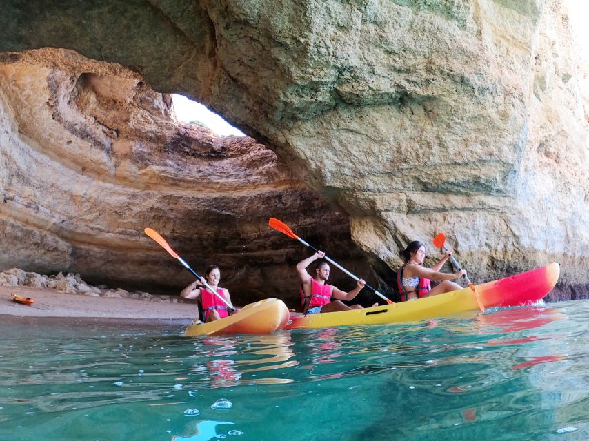 Portimão: Benagil Caves Speedboat and Kayak Guided Tour - Praia da Marinha kayak segment: More coastline, more chances to relax