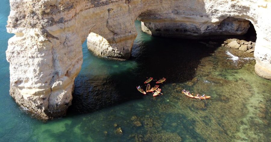 Portimão: Benagil Caves Speedboat and Kayak Guided Tour - Speedboat cruise to Benagil: Big views, not always full-throttle