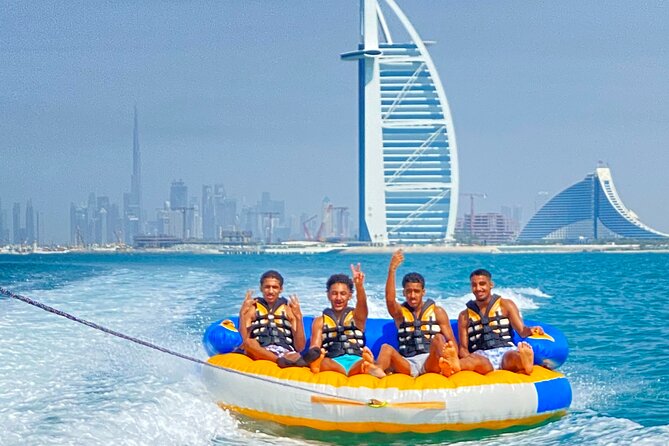 Private 60-min Group Tubing on Speedboat in Dubai - From the Harbor to the Burj Al Arab Zone: The Boat Ride Part