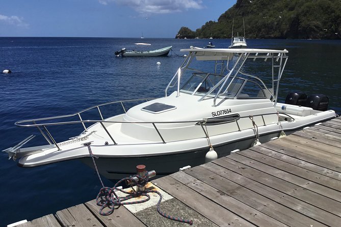 Private All Inclusive Speedboat to Soufriere with Lunch, Mud Bath & Waterfall - Stop 4: Marigot Bay for film-scene views
