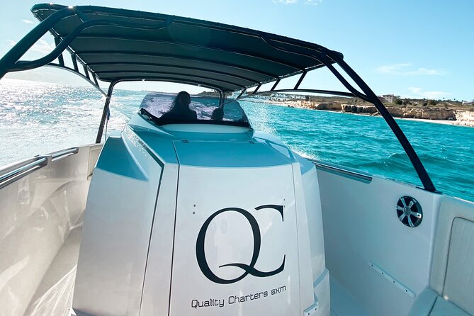 Private Full-Day Speed Boat Tour of St. Martin with Luxury Lunch - Long Bay near Belmond La Samanna: swimming with famous rocks and clear water