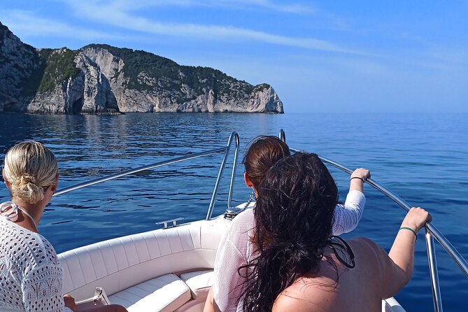 Private Luxury 6.5m 140hp Speedboat cruise Shipwreck & Blue Caves - Navagio (Shipwreck Beach) from the sea: time for photos and cooling off