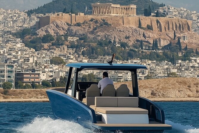 Private Luxury Powerboat Day Tour in Athens - The boat experience: modern comfort with practical onboard perks