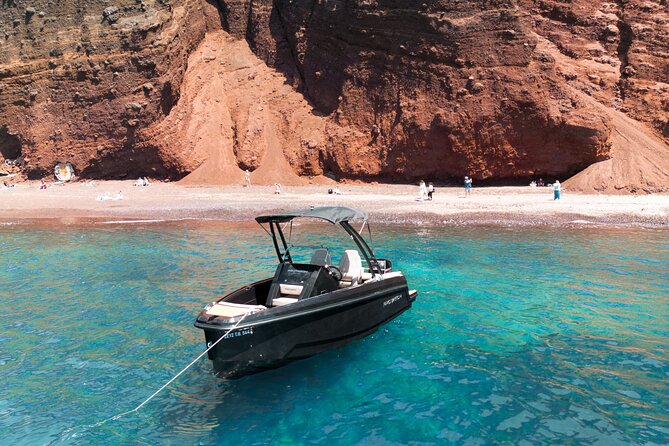 Rent a SpeedBoat in Santorini with License or Skippered - Your 10-hour route: Red Beach, Mesa Pigadia, Nea Kameni, Oia, Thirassia