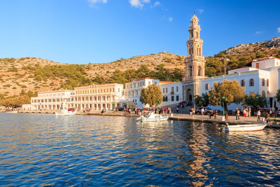 Rhodes: Speedboat trip to Symi Town and Panormitis Monastery - On-board comfort and the snack box: useful, but don’t plan around it