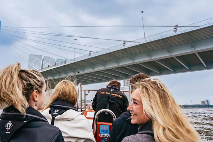 Rotterdam: RIB Speedboat Sightseeing Cruise - Zooming past the port energy: bridges, skyline, and old harbor areas