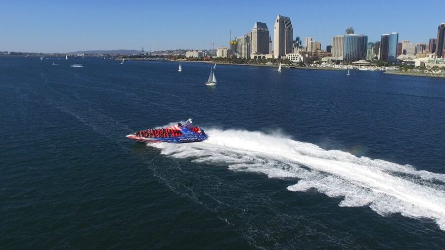 San Diego: Patriot Jet Boat Thrill Ride - The 30-Minute Route: USS Midway, North Island, Coronado Bridge, and More