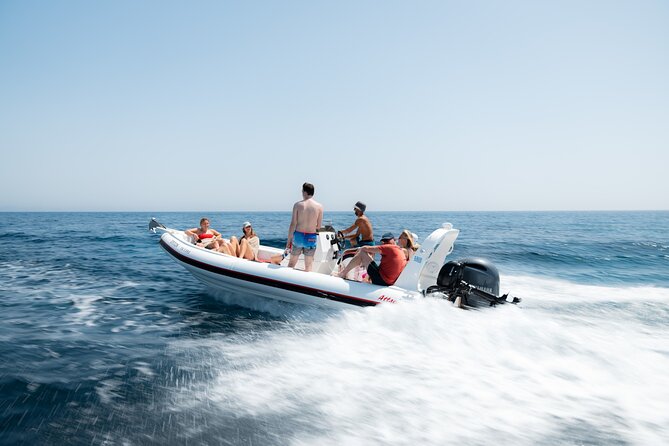 Sea Safari Speedboat Trip in Corfu. Island hopping Sea Tour - Kastelli twin beaches: white pebbles, snorkeling, and quick views