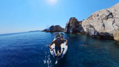Skiathos: Private Day Cruise with a Speed Boat around island - Getting on board: old port meeting point and hotel pickup reality