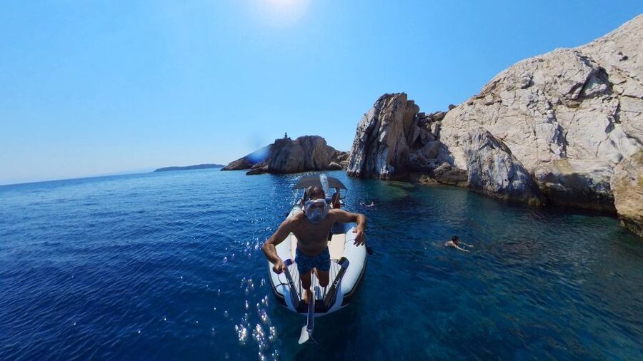 Skiathos: Private Day Cruise with a Speed Boat around island - Getting on board: old port meeting point and hotel pickup reality