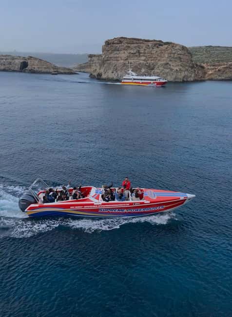 Sliema: Powerboat to Comino Caves & Blue Lagoon with a Swim - Crystal Lagoon caves and the cave tour: seeing Comino from the water