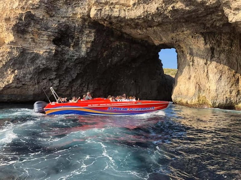Sliema: Powerboat trip to Gozo & Comino with Caves - Meeting point at Sliema Ferries: where to go at 10:45-ish