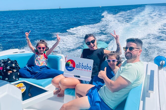 Speed Boat 4 Hours Swim Dolphin, Orange Island ,Snorkeling - Speedboat cruising in Hurghada: fast, fun, and made for short stops