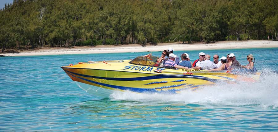 Speed boat to Ile aux Cerfs: Full day incl Lunch & Transfer - Grand River South-East Waterfalls: boat views and wildlife chances
