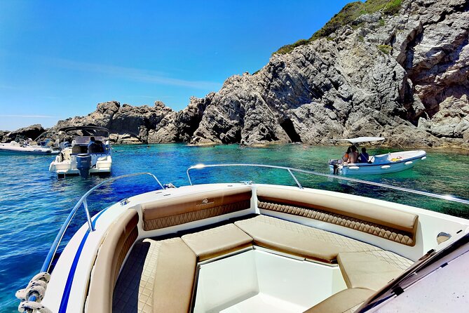 Speedboat Atlantic Marine 750, 4 or 8 hours - Onboard Comfort: Sunshade, Sundeck, and a Fridge That Changes Everything