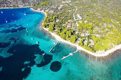 Speedboat Blue Lagoon & 3 Islands tour from Trogir - Stop 1: White Lagoon at Drvenik Mali (Vela Rina area)