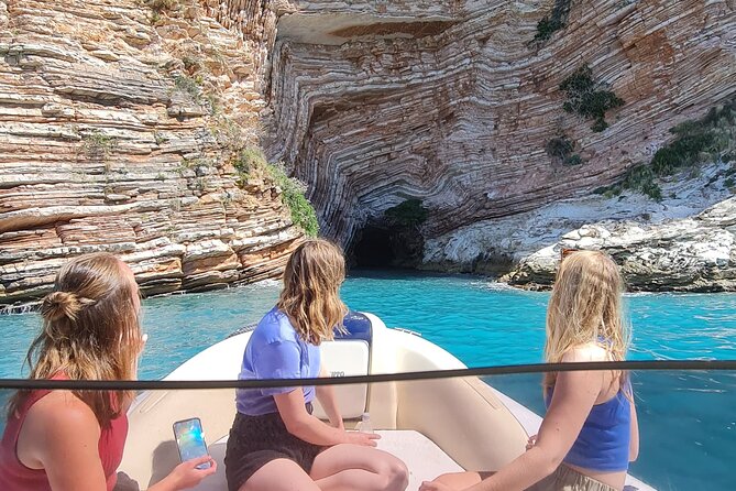 Speedboat Tour Swimming Snorkeling in Pigeon Cave Mirror Beach - Pigeon Cave Again, Then Straight to the Five Islands of Ksamil