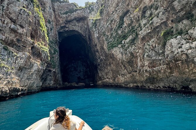 Speedboat Tour to Sazan Island, Haxhi Ali Cave and Marine Park - Stop 2: Haxhi Ali Cave for snorkeling in clear water