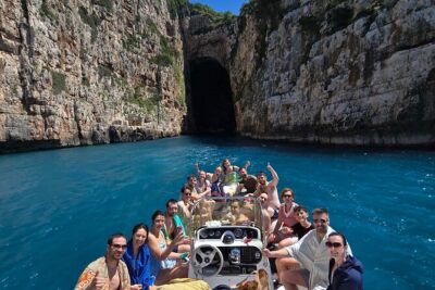 Speedboat Tour to Sazan Island, Haxhi Ali Cave and Marine Park - Stop 1: Sazan Island military base, swimming, and a hike