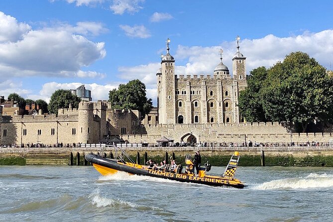 Speedboat 'Tower RIB Blast' from Tower Millennium Pier - 20 minutes - Tower Bridge to HMS Belfast: the skyline stops you get to feel up close