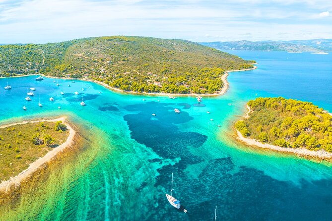 Split: Blue Lagoon & 3 Islands Speedboat Tour - Small group - Trogir UNESCO: One Hour of Medieval Streets and Photo Stops