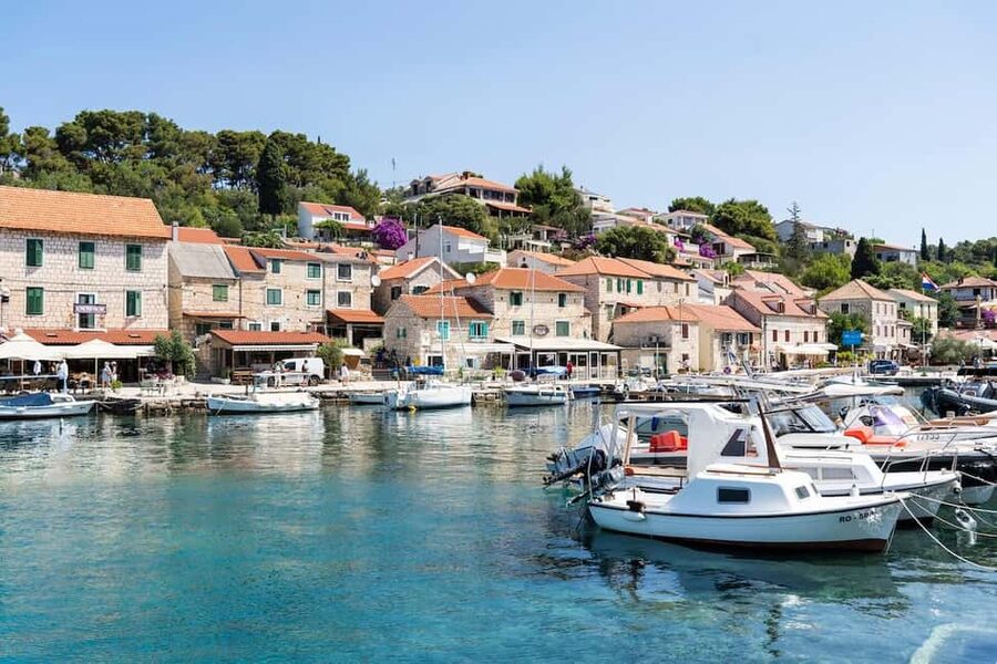 Split: Blue Lagoon, Trogir & Solta Speedboat Tour - Blue Lagoon swim and snorkeling: shallow water, big reward