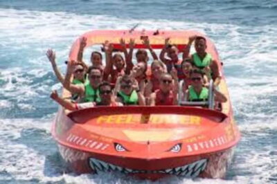 St. Julian's: Jet Boat Ride - Boarding and the Life Jacket Moment