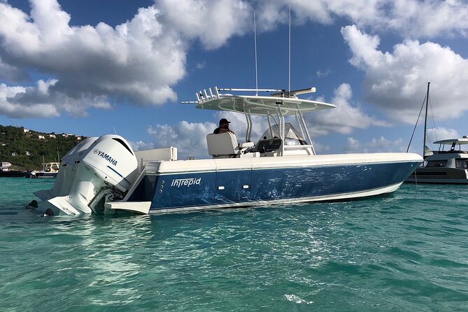 St Thomas Full-Day Boat Rental 37' Intrepid Powerboat - Your private 37’ Intrepid boat day: how it feels in real life