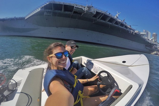 Super Saver: Self-Guided Speed Boat Adventure & iRide GPS Guided ScooterTour - Coronado Bridge area and ferry moment: how the route keeps moving