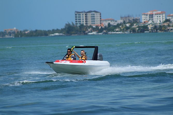 The most Intrepid Speedboat Adventure in Cancun Snorkel included - Speedboat time in Cancun’s mangroves (and yes, you actually steer)