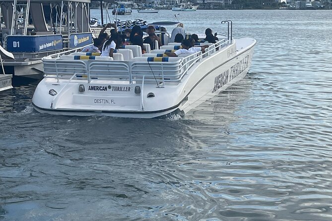 Thriller Speedboat Dolphin Tours in Destin Florida - Choctawhatchee Bay, Crab Island, and When the Gulf Gets Choppy