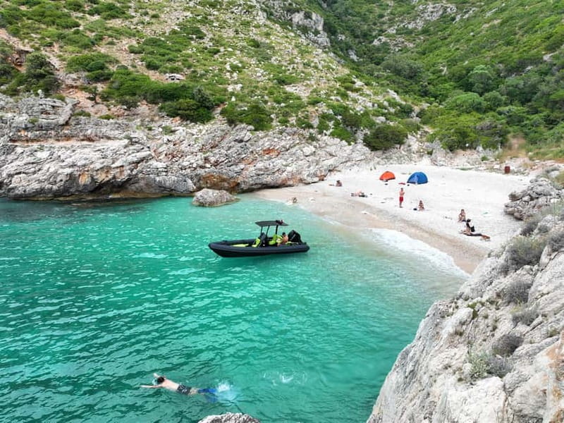 Vlora: Grama Bay and Blue Cave Speedboat Tour Adventure - Dafina Cave: A Quick Cave Stop That Sets Up the Main Event