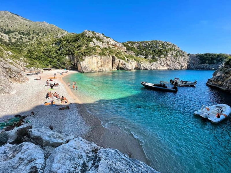 Vlore: Grama Bay & Karaburun Caves 8-Hour Speedboat Tour - Gjiri i Nezhajve to Grama Bay: the finish with a short uphill walk