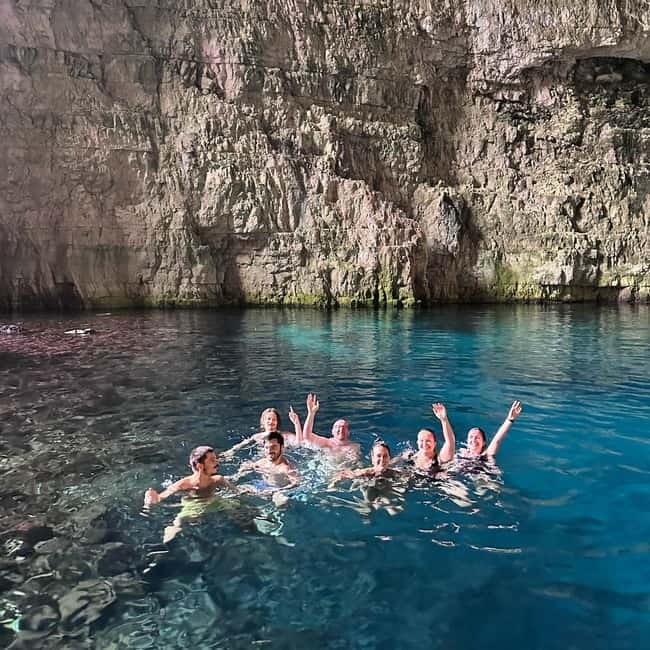 Vlorë: Sazan Island & Haxhi Ali Cave Speedboat Experience - Haxhi Ali Cave: limestone walls and bright blue water