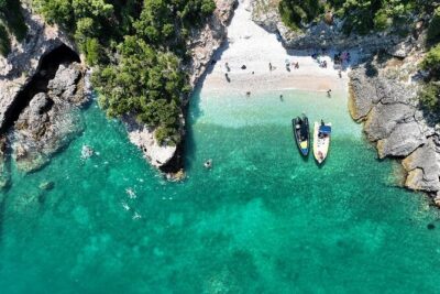 Vlore Speedboat Tour to Haxhi Ali Cave - Limestone Rocks and the Karaburun Views from St. Jani